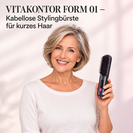 VITAKONTOR FORM 01 – Kabellose Stylingbürste für kurzes Haar